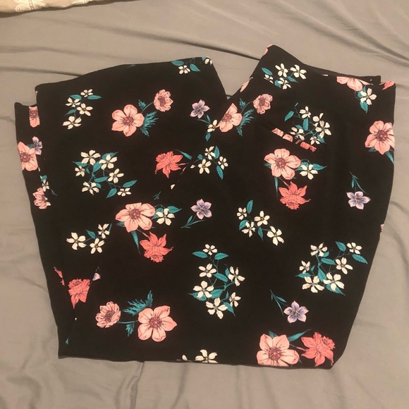 Lane Bryant Pants - Lane Bryant Floral Wide Leg Pants